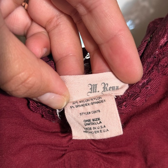 M. Rena Burgundy Lace Bralette - Picture 6 of 6